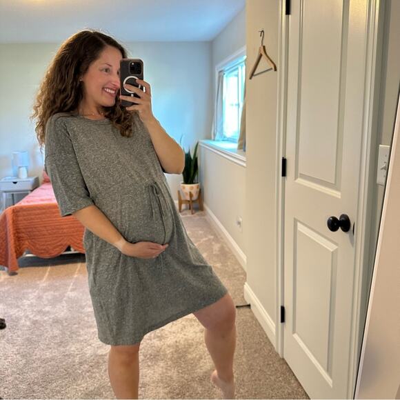 NWT Current/Elliott Gray Short Sleeve Mini Dress Medium - Picture 4 of 13